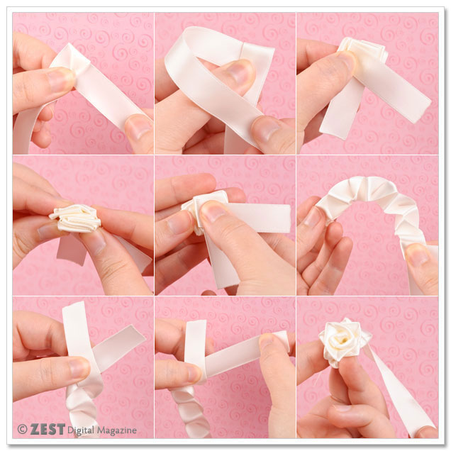 Folded Ribbon Roses
