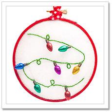 DIY Christmas Embroidery Hoop Ornament