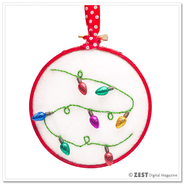 DIY Christmas Embroidery Hoop Ornament