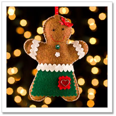 DIY Felt Gingerbread Ornaments