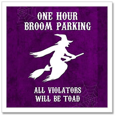 One Hour Broom Parking Halloween Printable