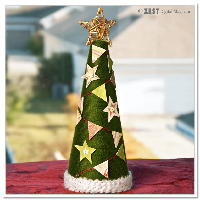 Yarn Christmas Tree with Mini Bunting